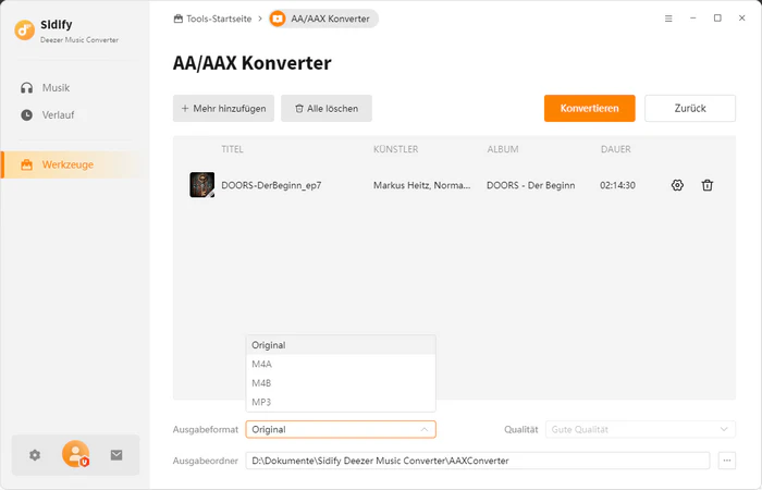 Audible Hörbücher in MP3 umwandeln