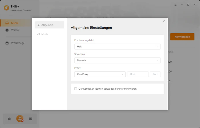 Ausgabeeinstellungen