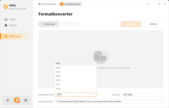 Lokale Musikdateien umwandeln
