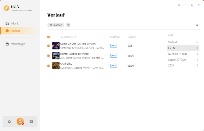 Verlauf checken