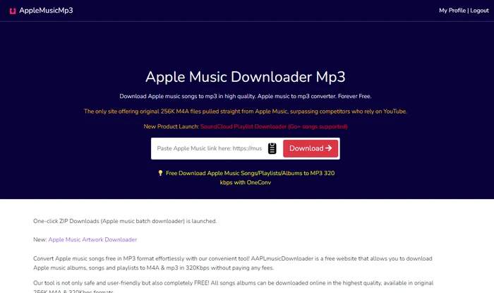 Apple Music mit Online-Downloader als MP3 speichern