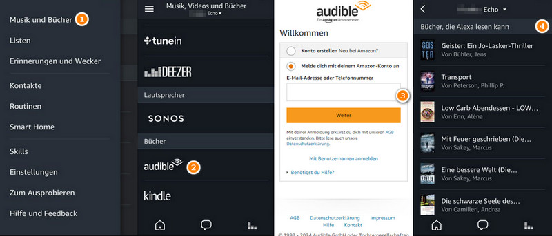 Audible mit Alexa verbinden