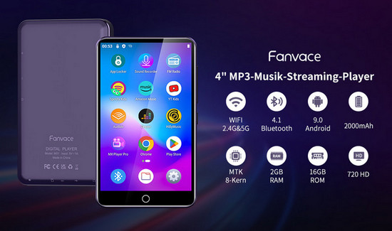 Fanvace Bluetooth MP3 Player