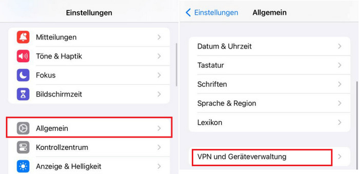 VPN und Geräteverwaltung