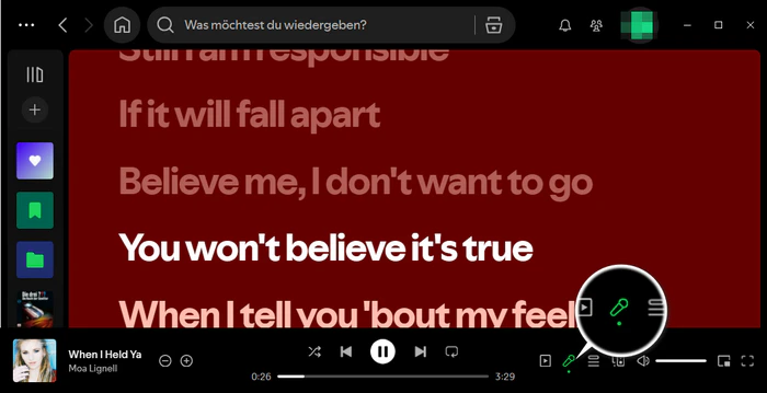 Spotify Lyrics auf dem Desktop anzeigen