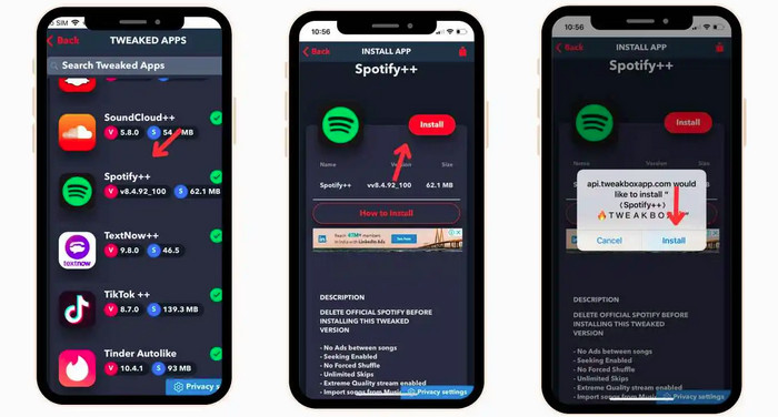 Spotify++ mit TweakBox kostenlos erhalten