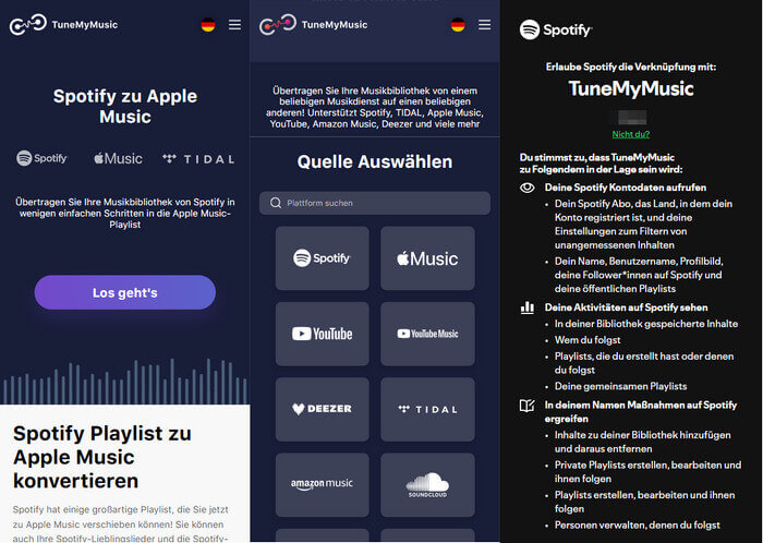 Spotify Playlists mit TuneMyMusic übertragen