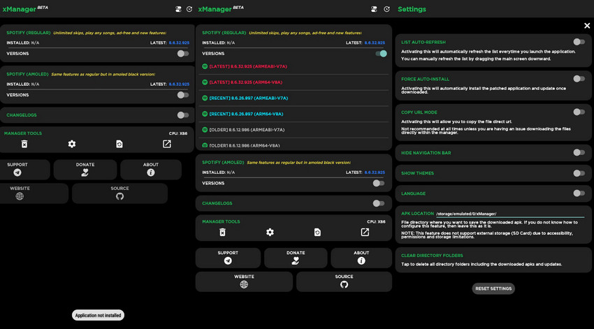 Die neueste Version von xManager Spotify installieren