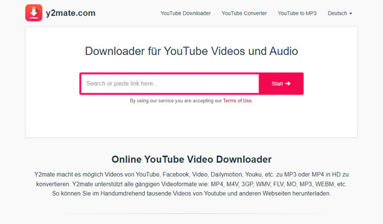 Y2Mate Online YouTube Downloader