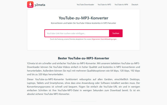 Y2meta YouTube to MP3 Converter