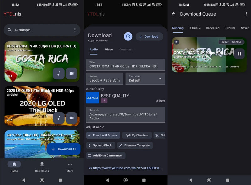 YTDLnis Android YouTube Downloader