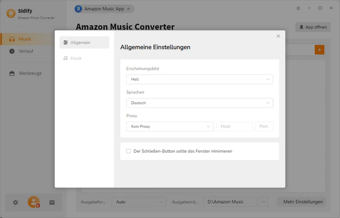 Allgemine Einstellungen