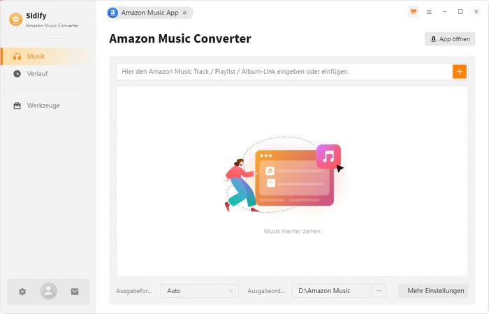Hauptoberfläche von Amazon Music Converter für Windows