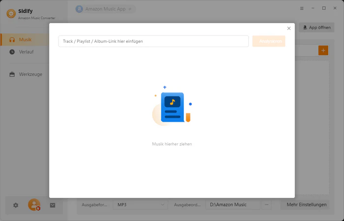 Songs über Amazon Music App hinzufügen