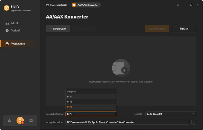 Audible-Hörbücher in MP3 konvertieren