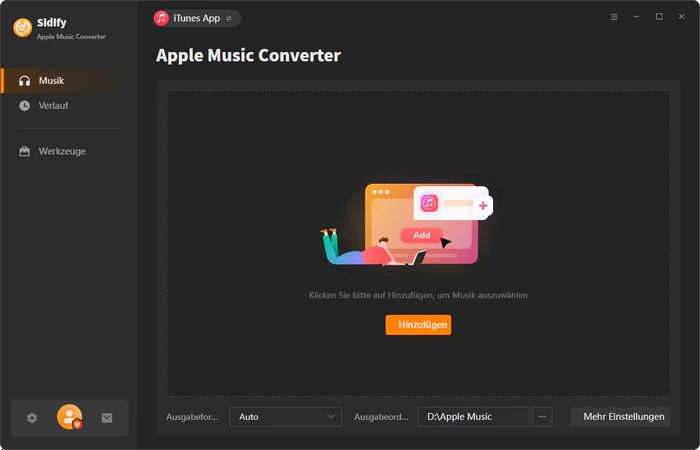 Hauptinterface von Apple Music Converter Pro für Windows