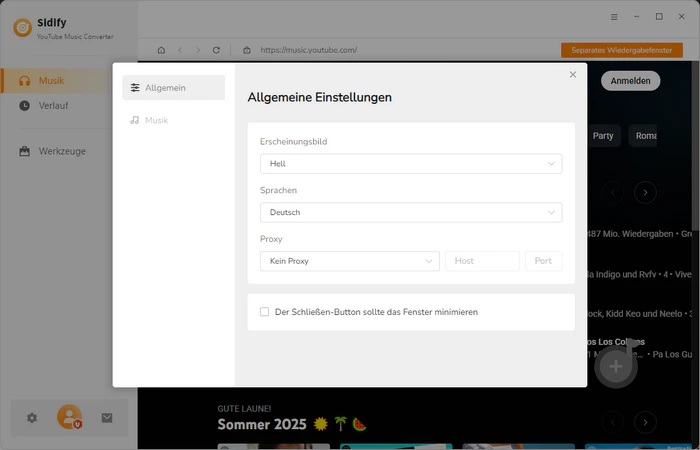 Allgemeine Einstellungen
