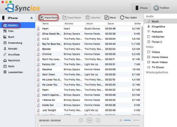 Apple Music Songs auf iPhone 8 übertragen