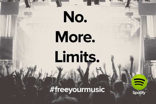 Streamen Sie Spotify Musik Keine Zeitlimits und keine Anzeigen