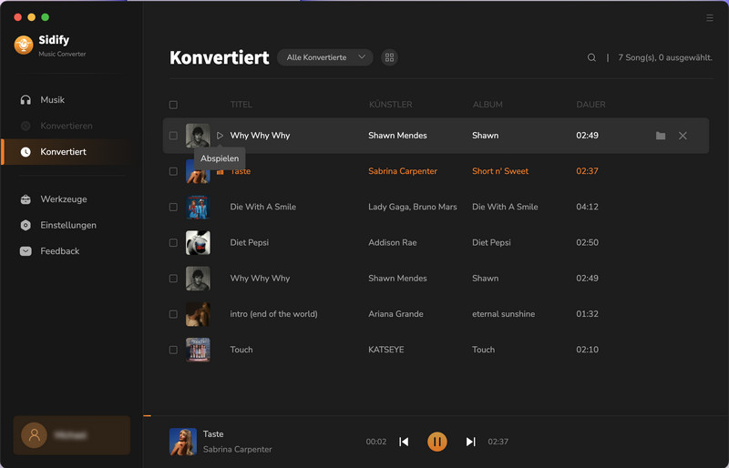 Lieder von Spotify mit Sidify abspielen