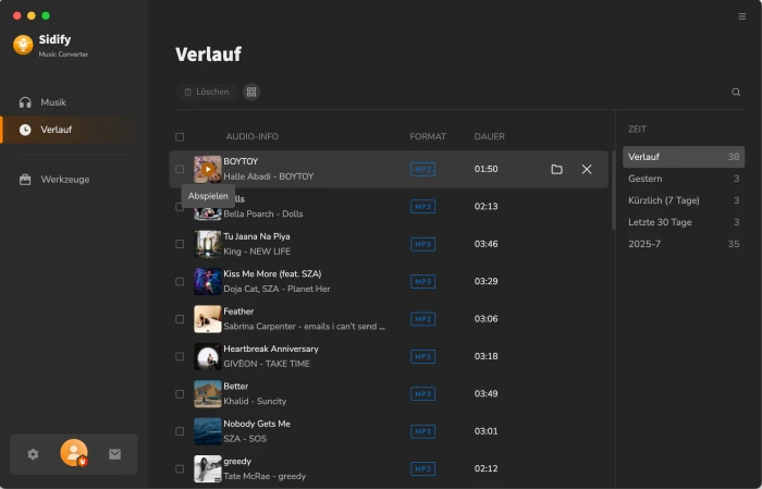 Lieder von Spotify mit Sidify abspielen
