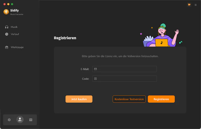 Sidify Spotify Music Converter for Mac registrieren